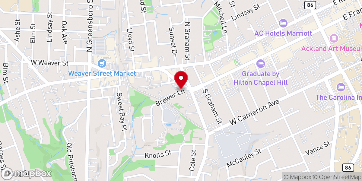 Map showing location of Belltree Cocktail Club
