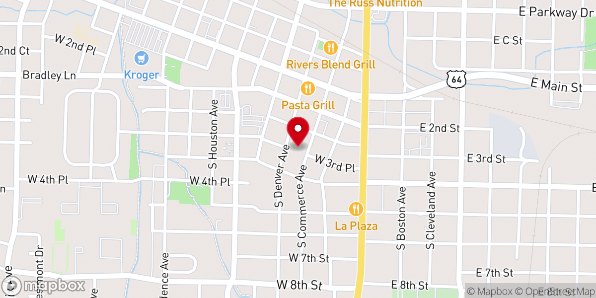 Map showing location of Saint Pauls Methodist Church