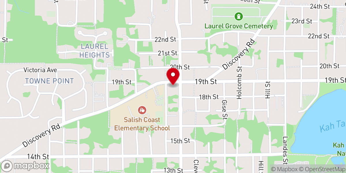 Map showing location of Port Townsend Friends Meeting (Quaker)