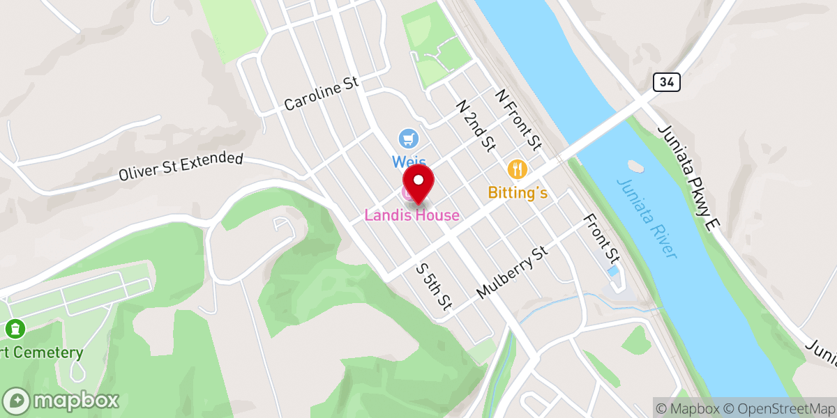 Map showing location of Incarnation United Church Christ