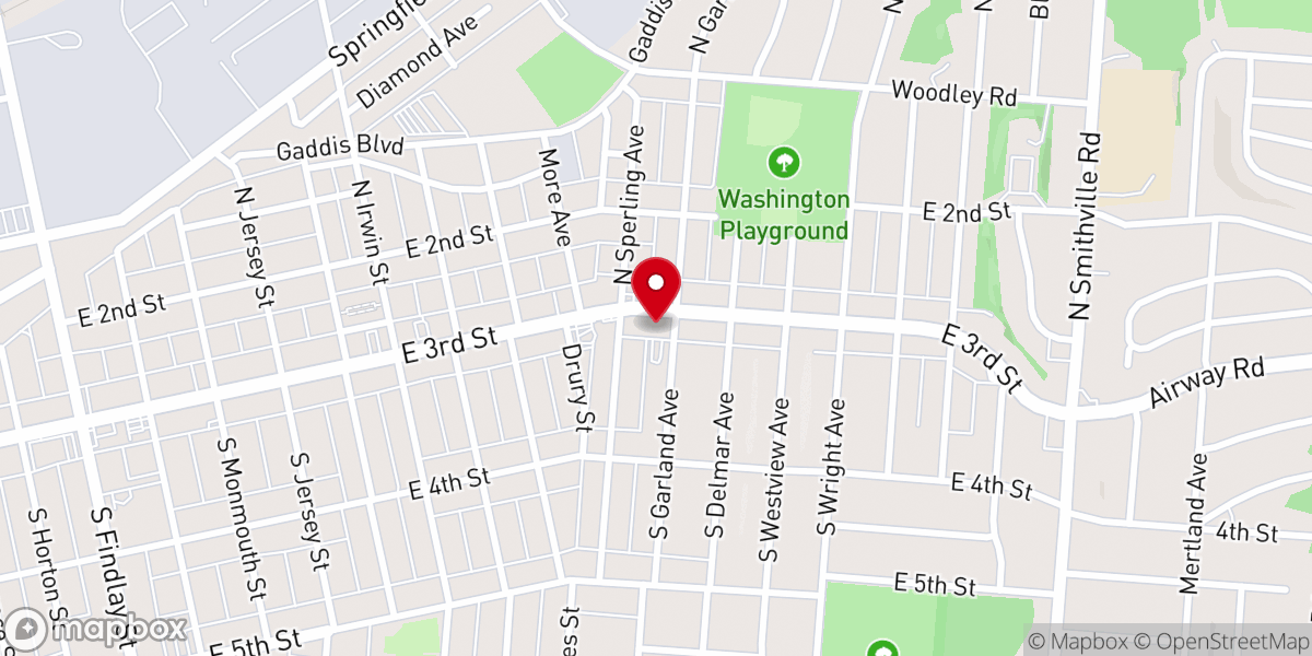 Map showing location of East Dayton Fellowship