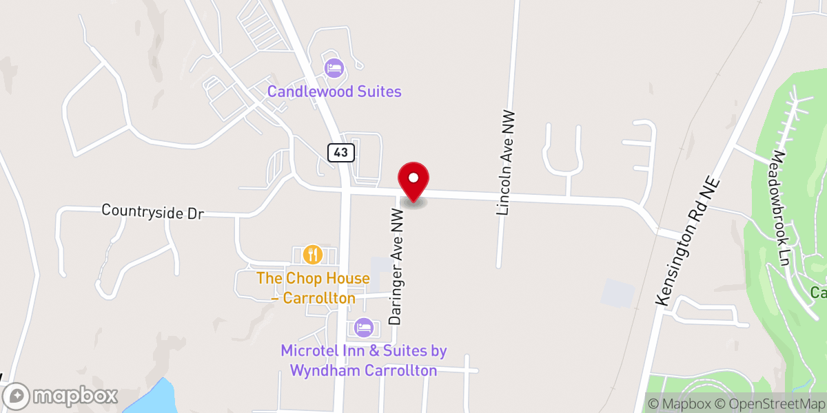 Map showing location of Wesley Community Chapel