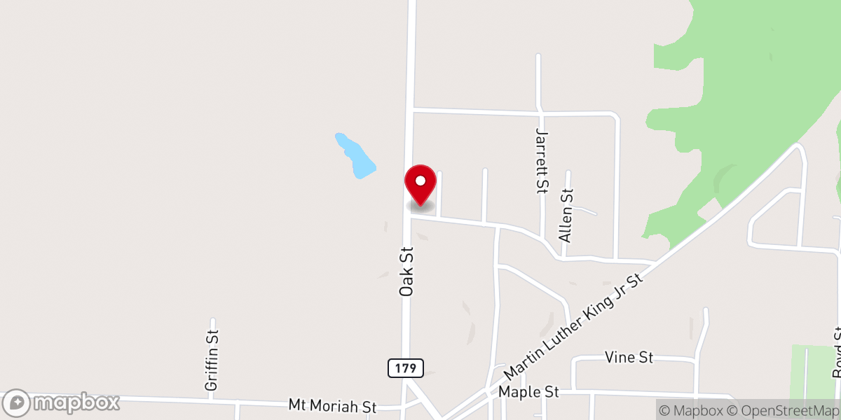 Map showing location of Lane Chapel CME Church