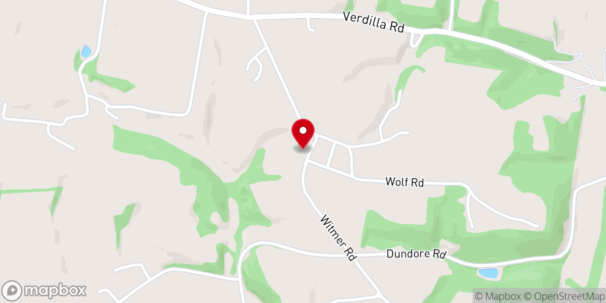 Map showing location of Witmers United Methodist Church