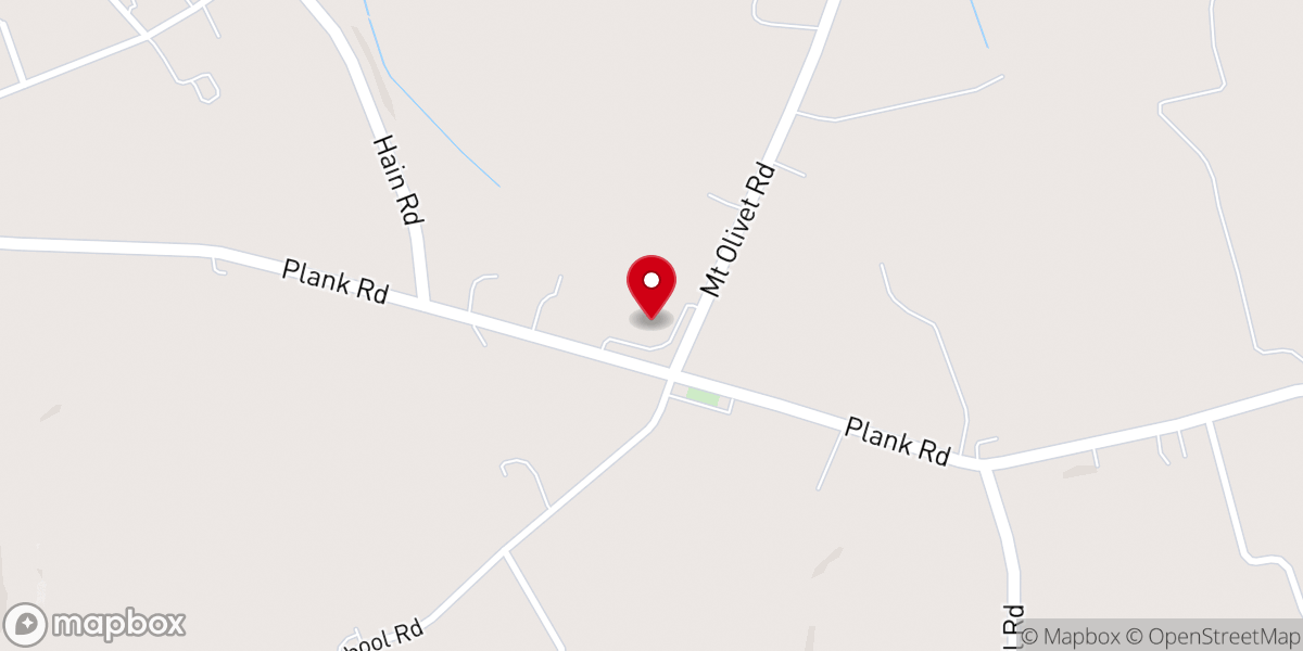 Map showing location of Mount Olivet Church