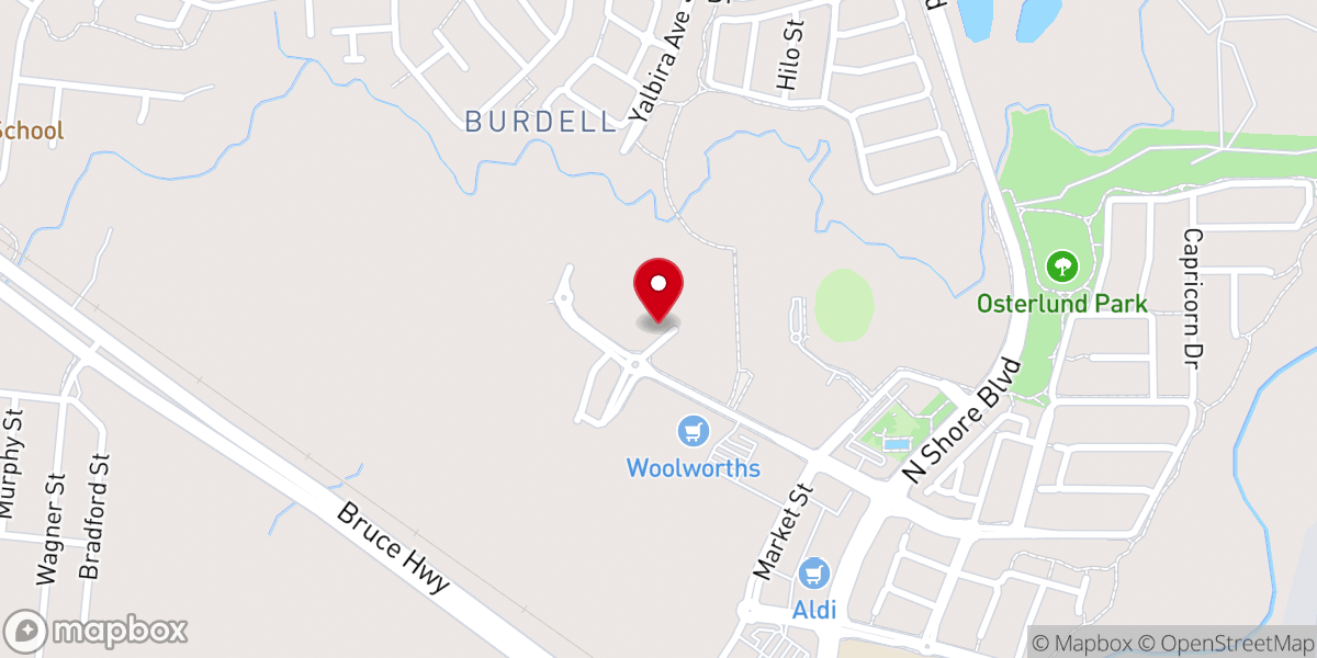 Map showing location of North Shore Presbyterian Church