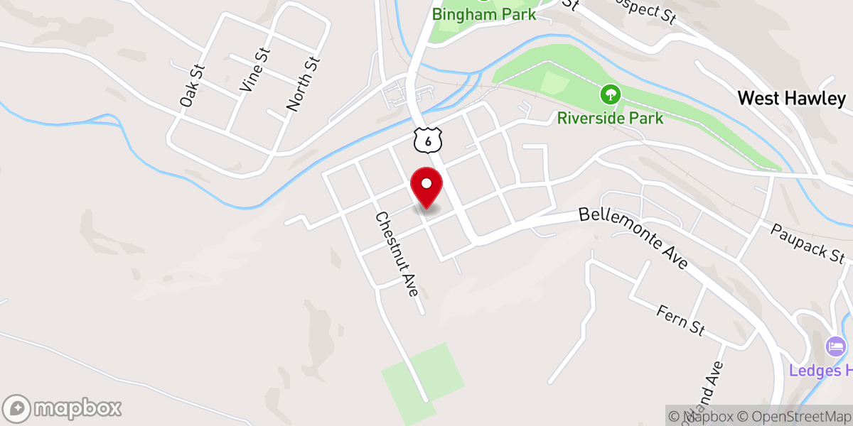 Map showing location of St Paul's Lutheran Church