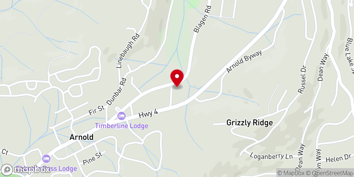 Map showing location of Big Trees Community Bible Church
