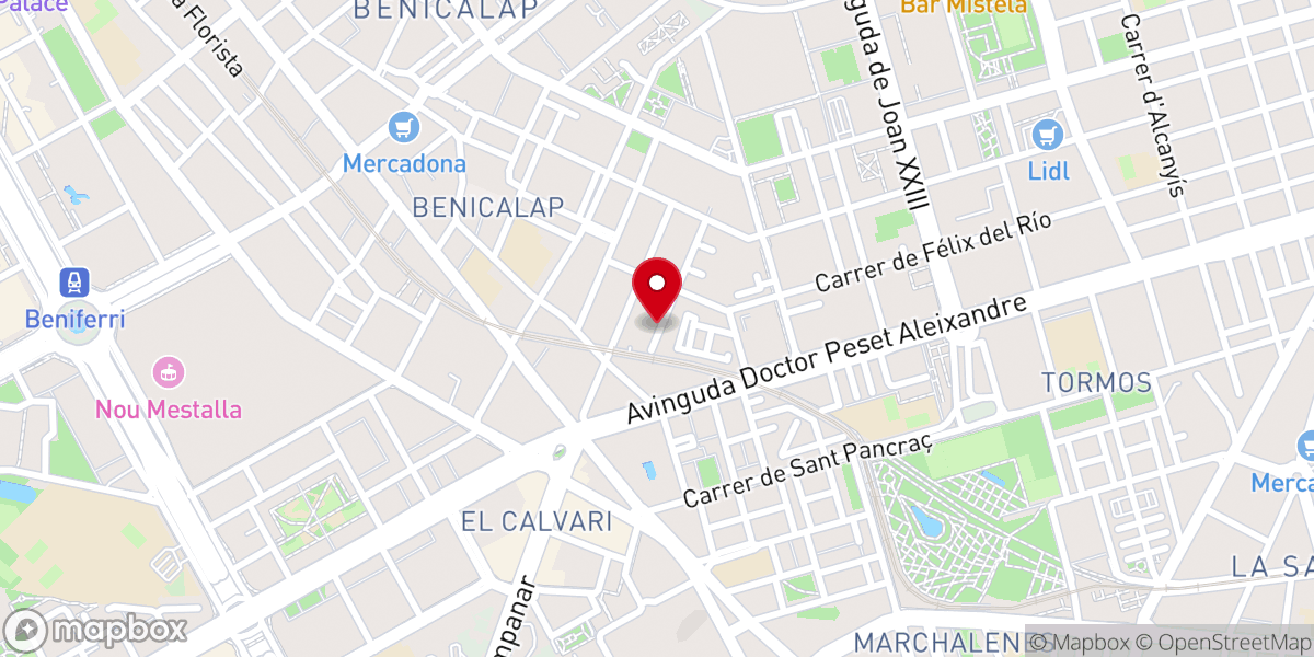 Map showing location of Iglesia Ortodoxa Rumana de Valencia