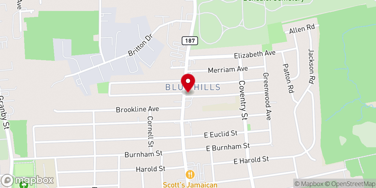 Map showing location of Bloomfield Revival Time