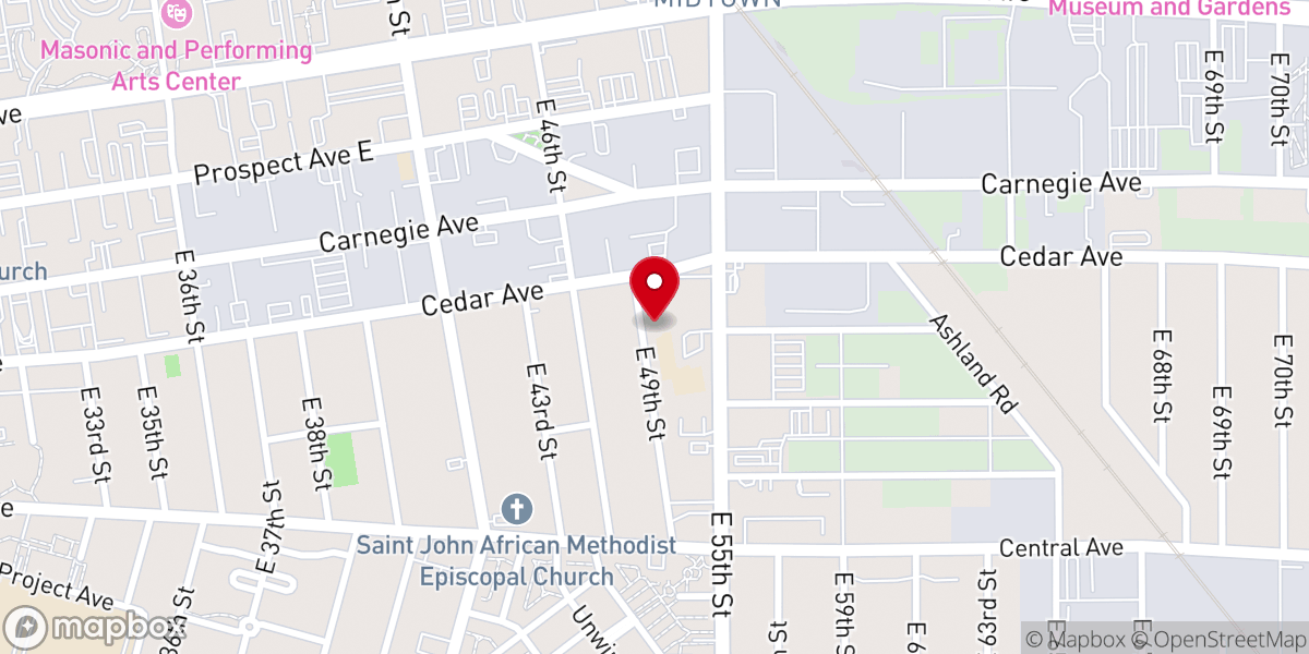 Map showing location of Saint Andrews Church