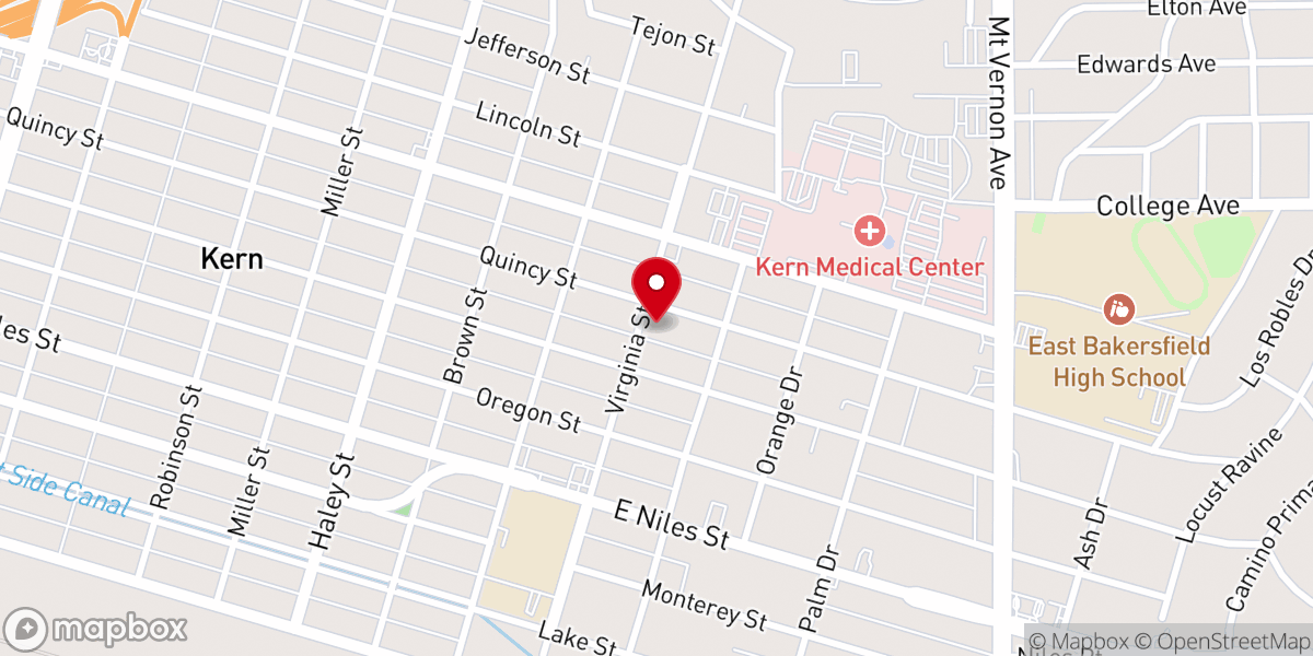 Map showing location of Grace General Baptist Church