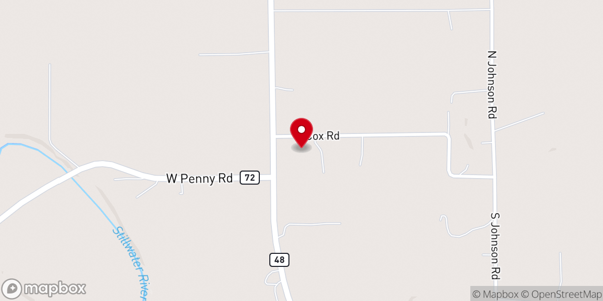 Map showing location of Pleasant Hill Church of God