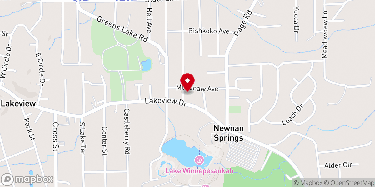 Map showing location of Newnan Springs Church