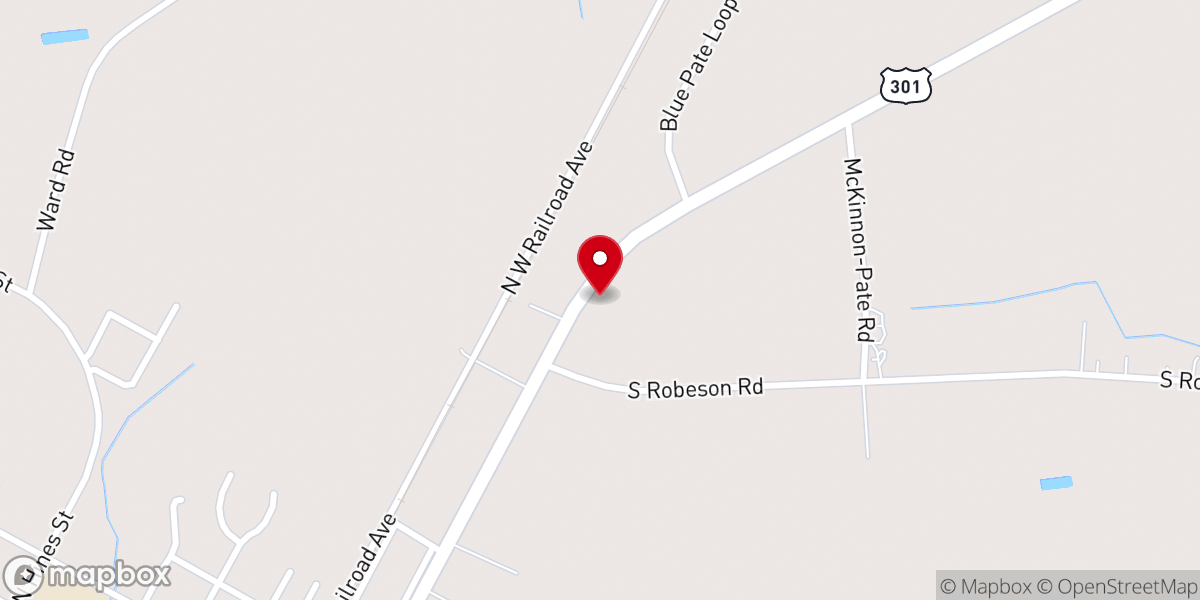 Map showing location of Faith Chapel Bible Church of God