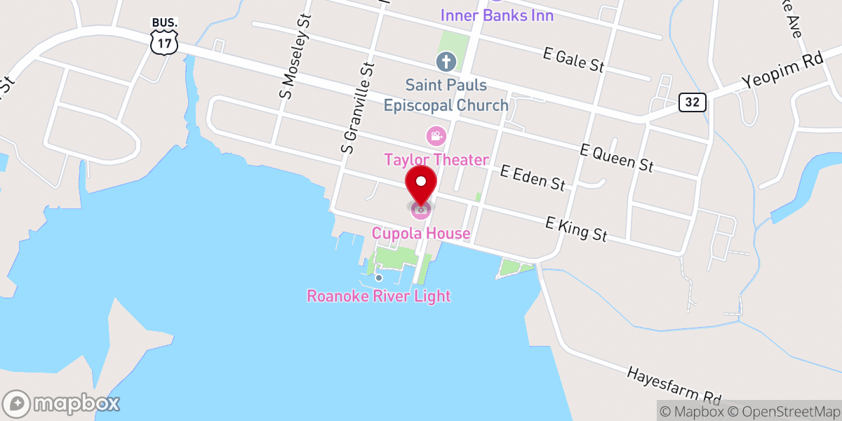 Map showing location of Cupola House Association