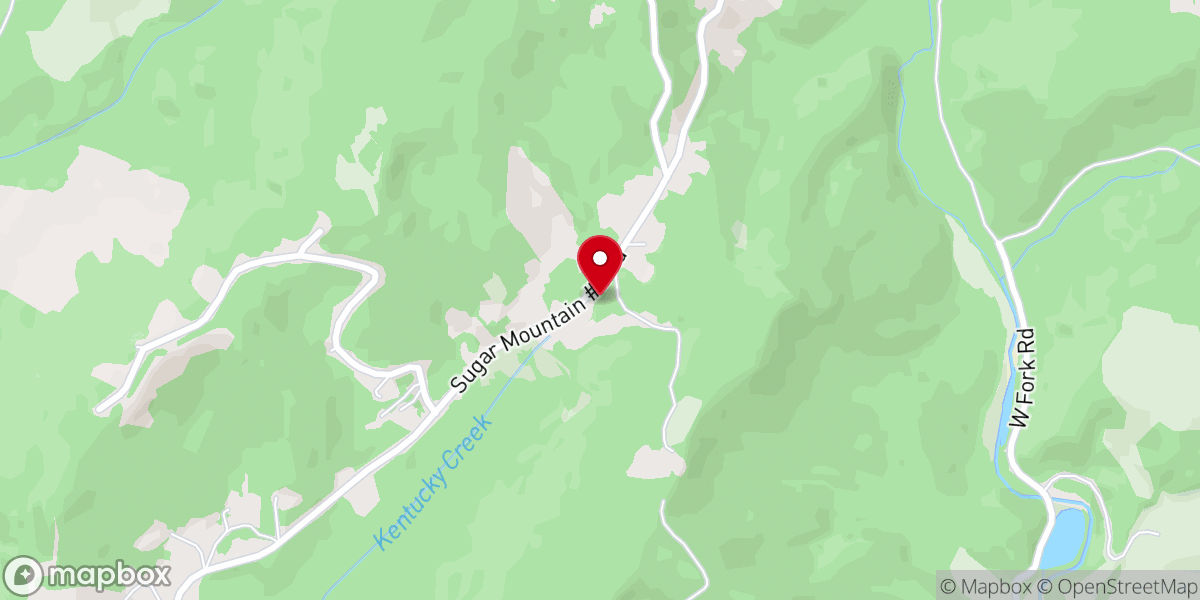 Map showing location of Sugar Mountain Baptist Church