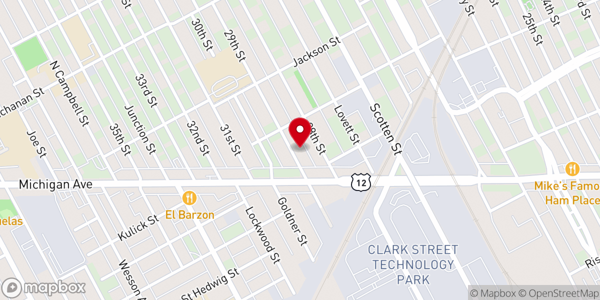 Map showing location of Greater Mount Huron Missionary Baptist Church
