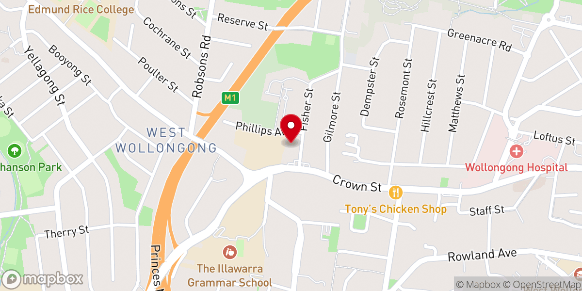 Map showing location of Keiraview Uniting Church