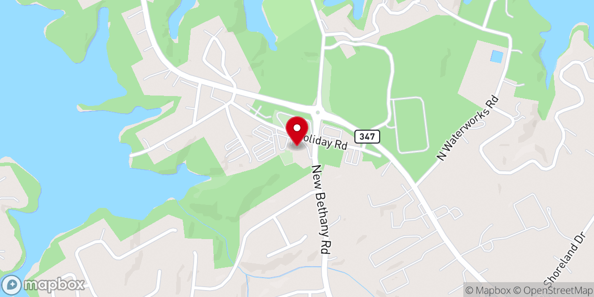 Map showing location of Lanier Point Church