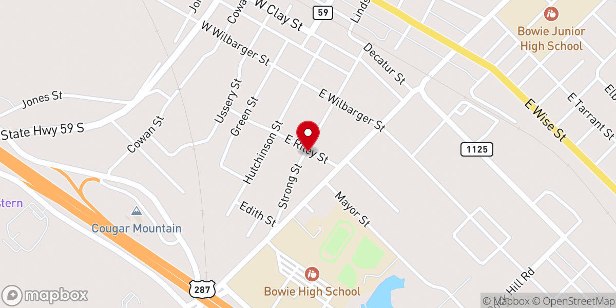 Map showing location of First Free Will Baptist Church