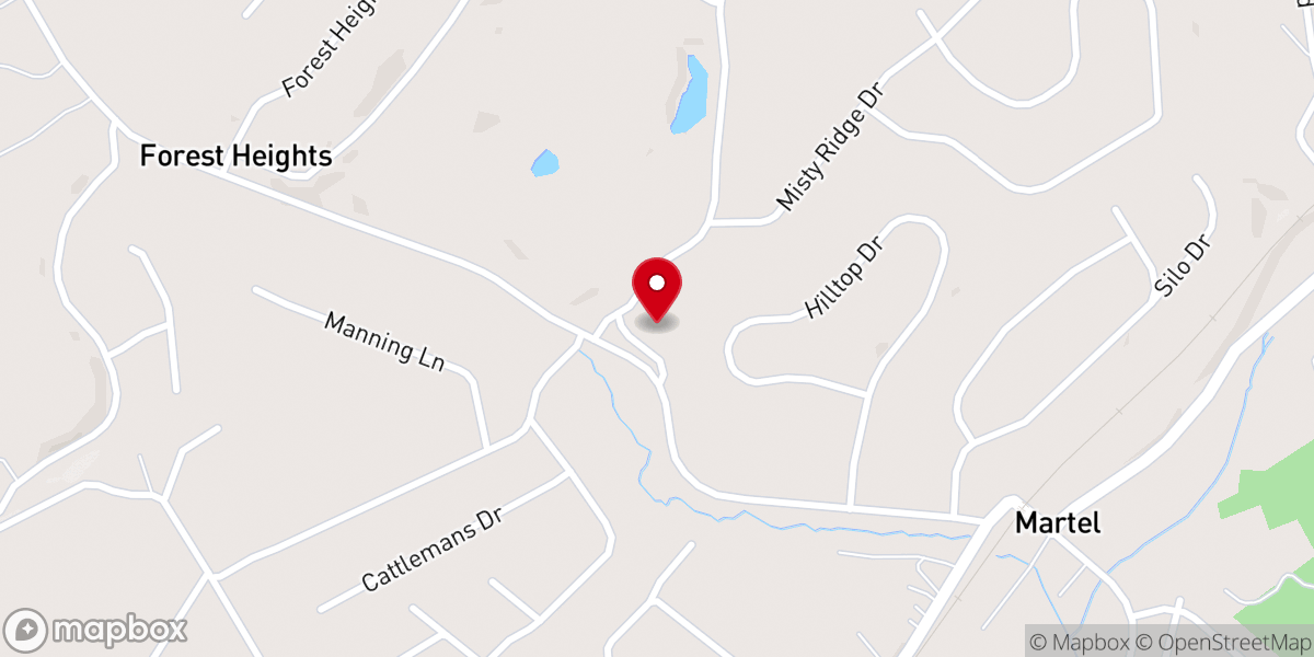 Map showing location of Martel Church