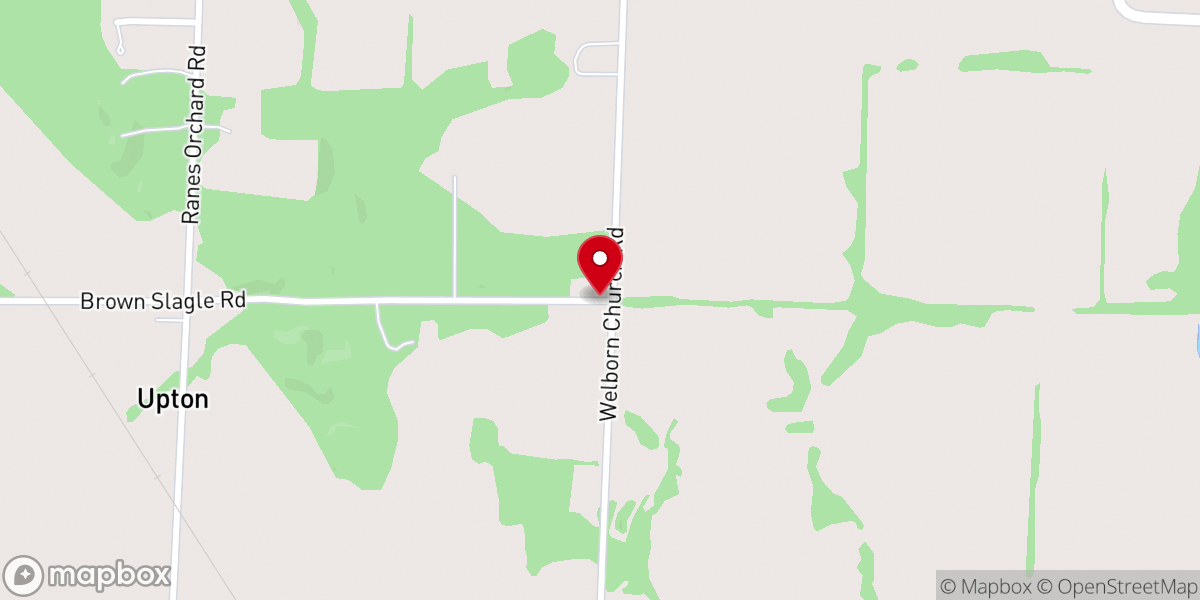 Map showing location of Welborn Church