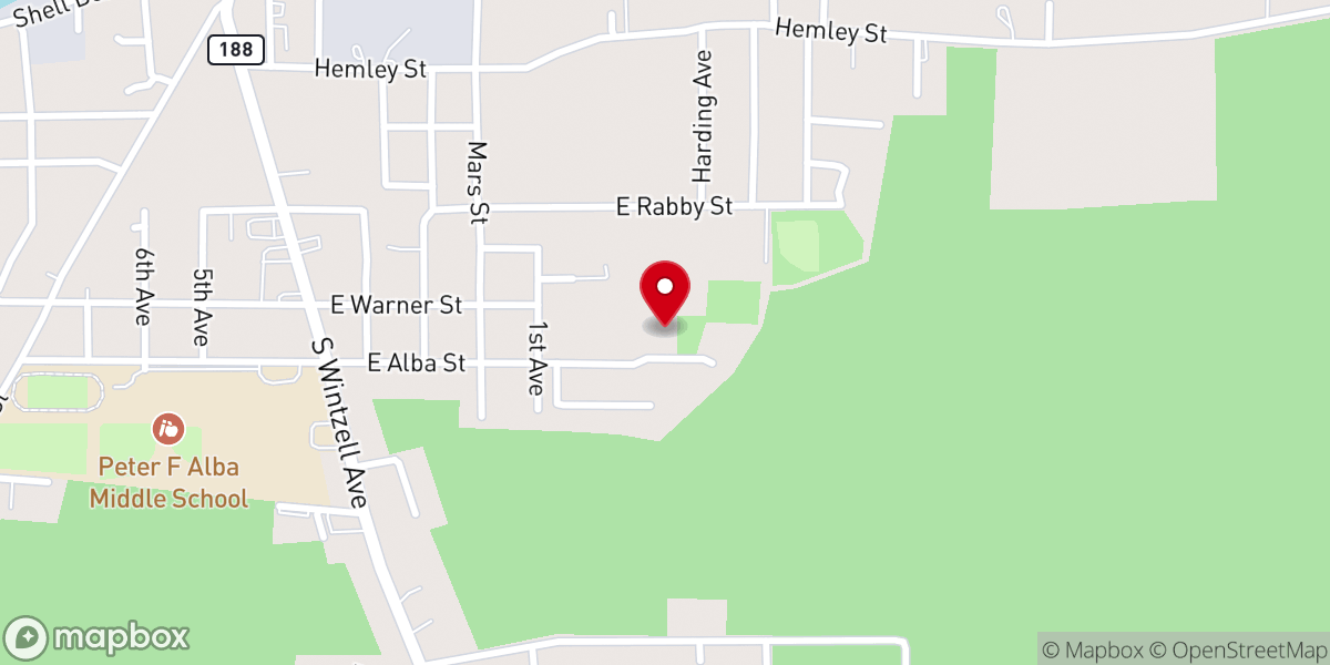 Map showing location of Greater New Hope Baptist Church