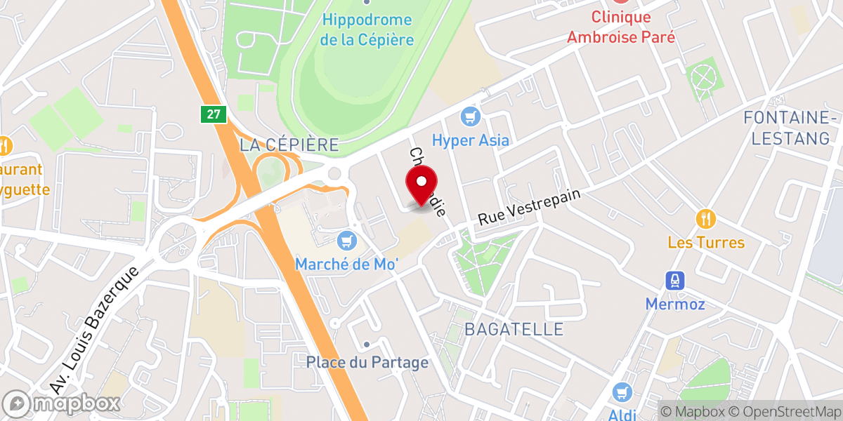 Map showing location of Assemblée évangélique de Pentecôte