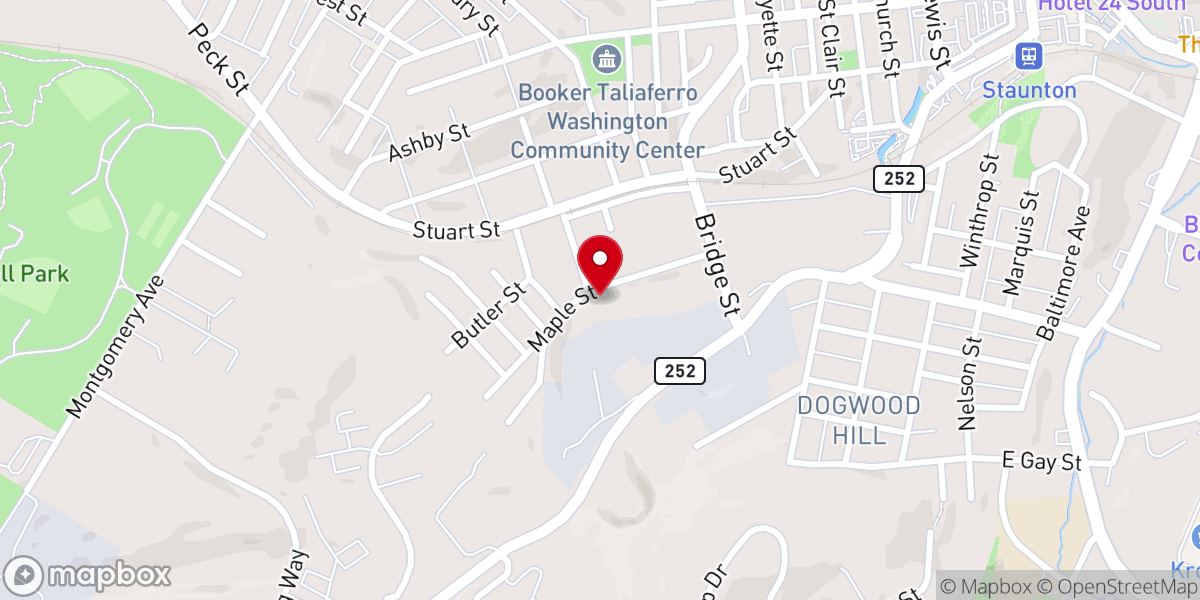 Map showing location of Promiseland Christian Fellowship Church