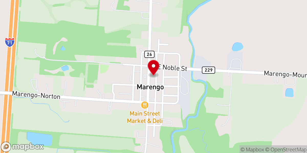 Map showing location of Marengo United Methodist