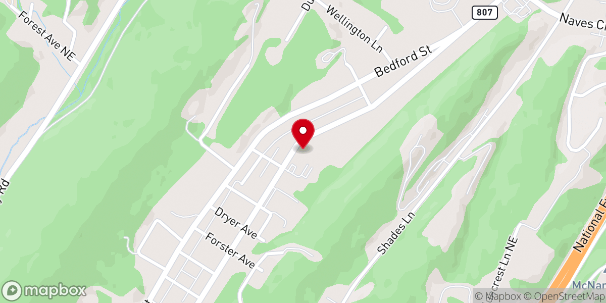 Map showing location of New Covenant United Methodist Church
