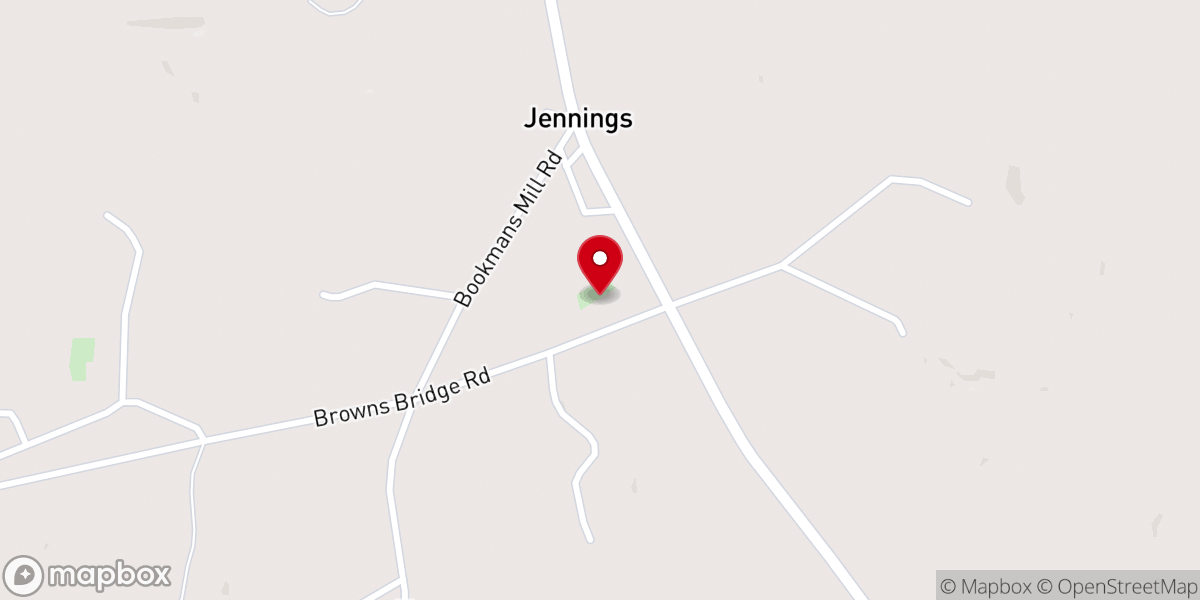 Map showing location of Crooked Run Baptist Church