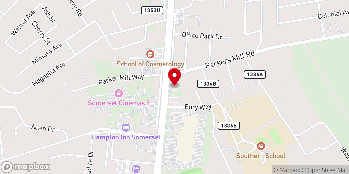 Map showing location of Redeemer Lutheran Church