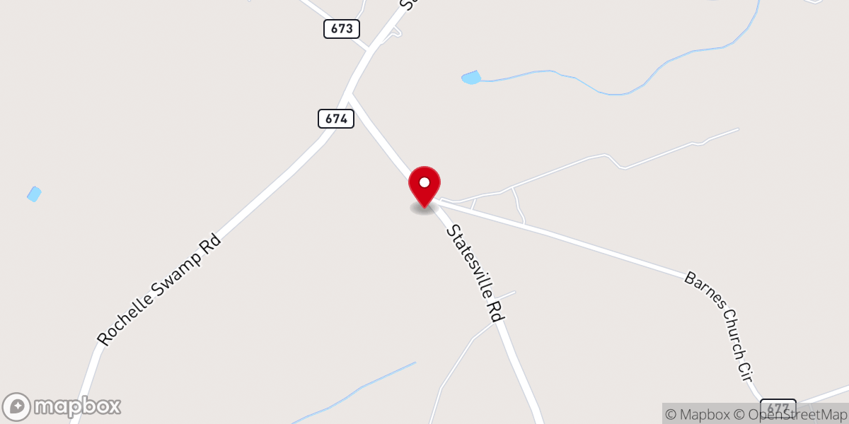Map showing location of Barnes Church