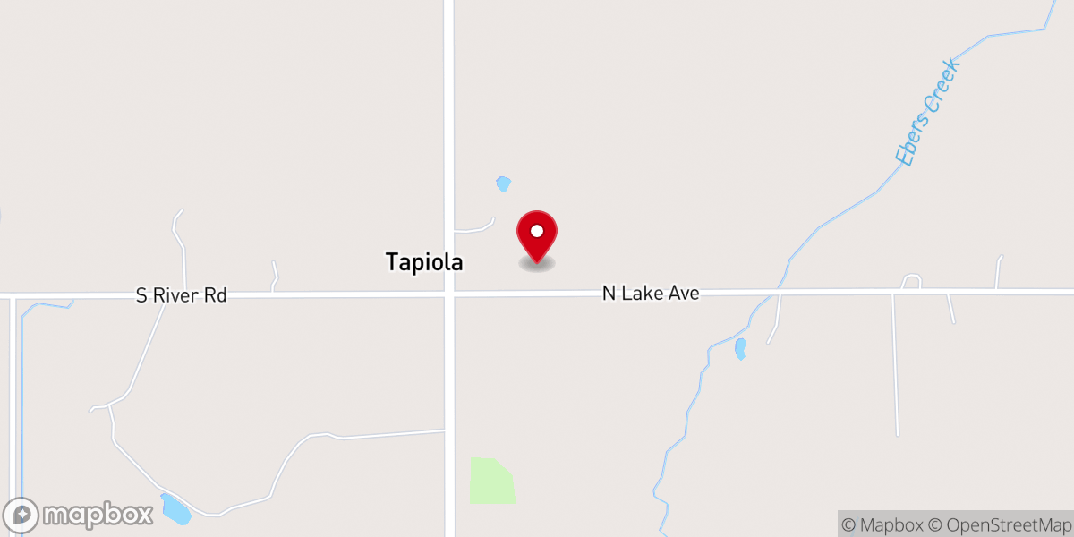 Map showing location of Tapiola Apostolic Lutheran Church