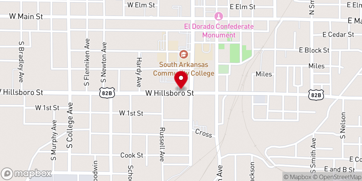 Map showing location of Douglas Chapel Missionary Baptist Church
