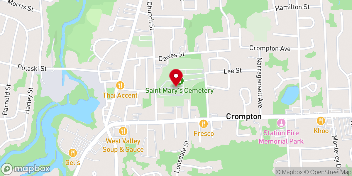 Map showing location of MML Gravesite