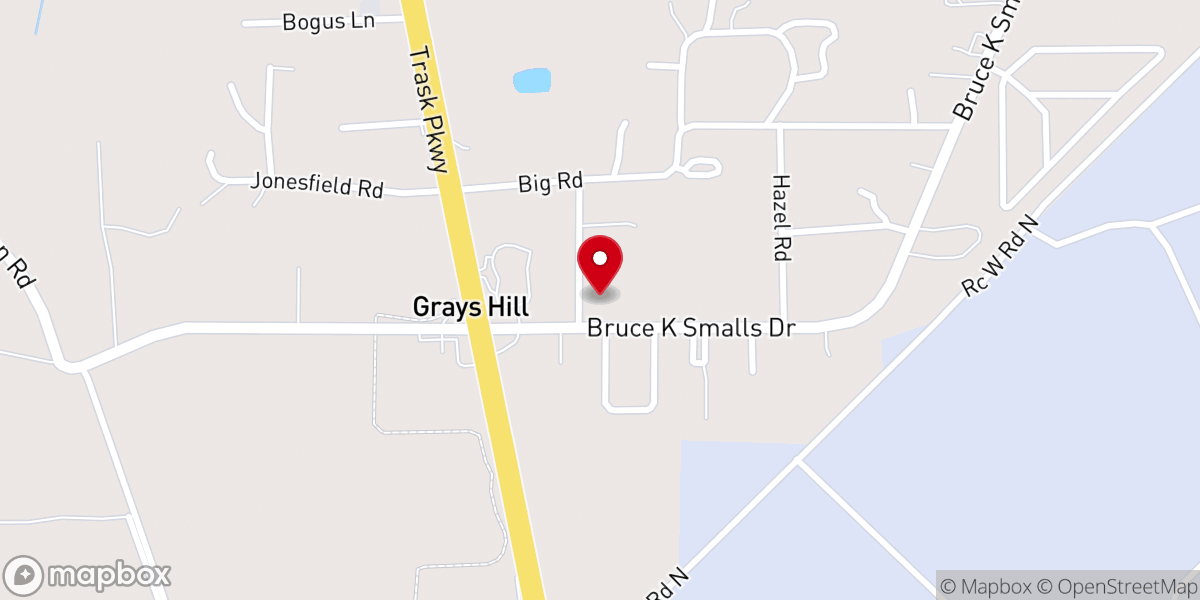 Map showing location of Full Gospel Word & Worship Center