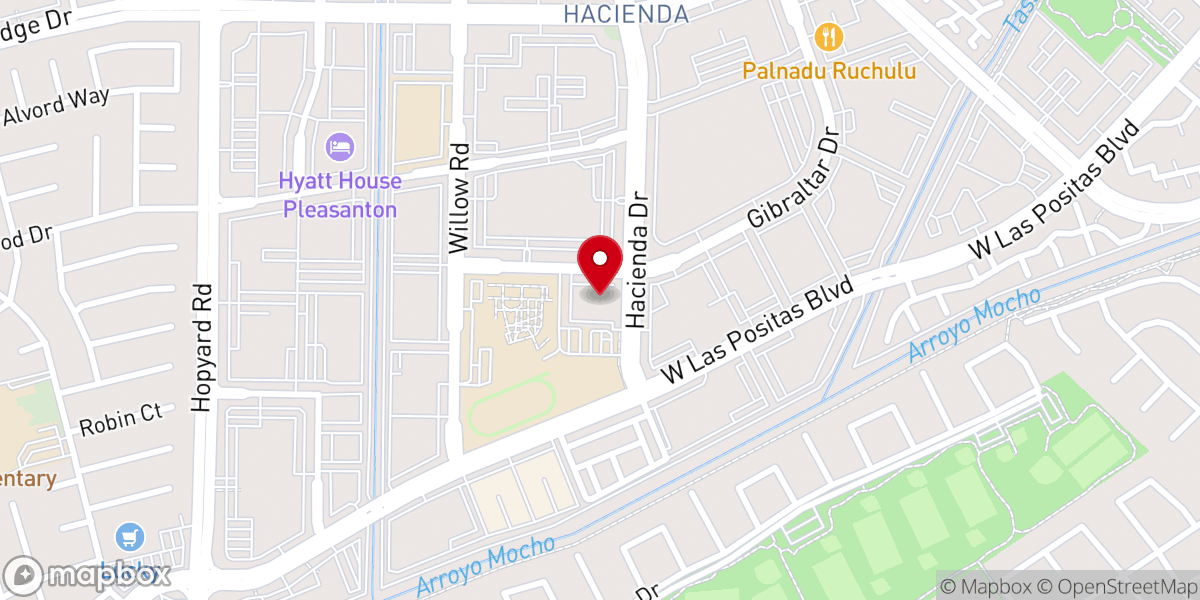 Map showing location of Pleasanton Christian Assembly