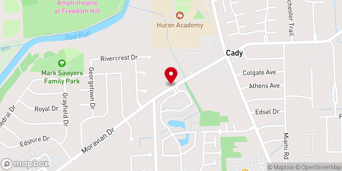 Map showing location of Manoah Baptist Church