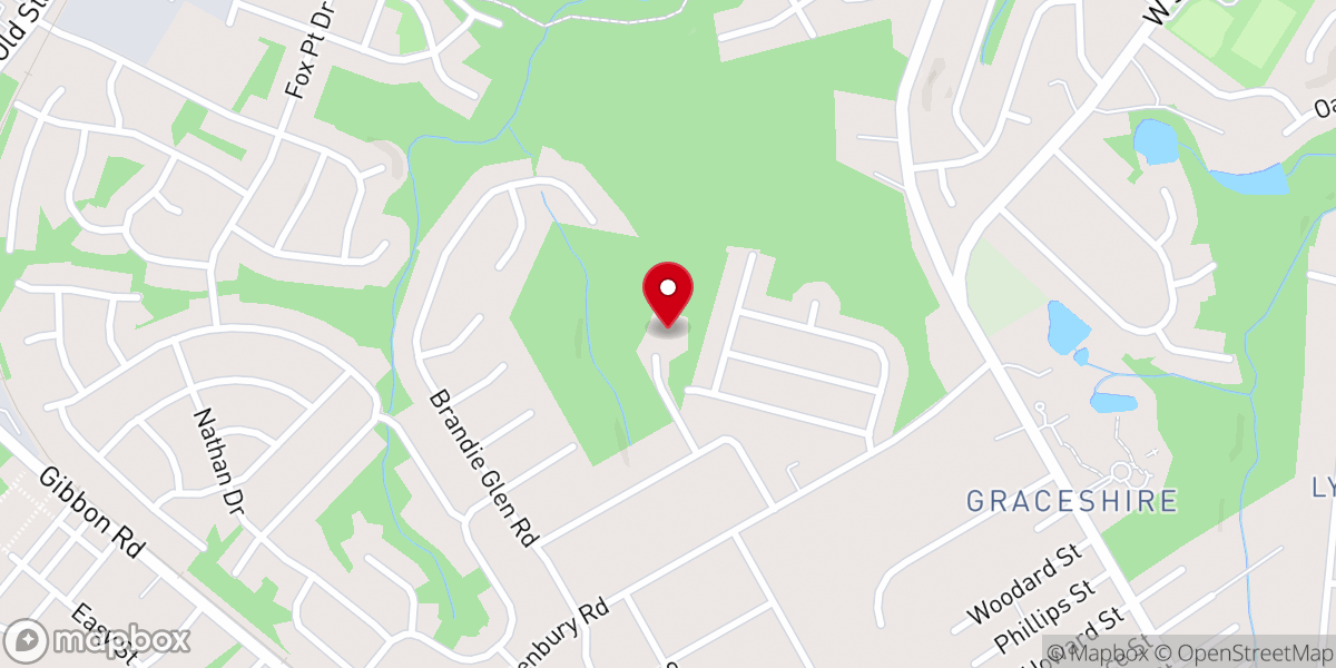 Map showing location of Hunter Acres Baptist Church