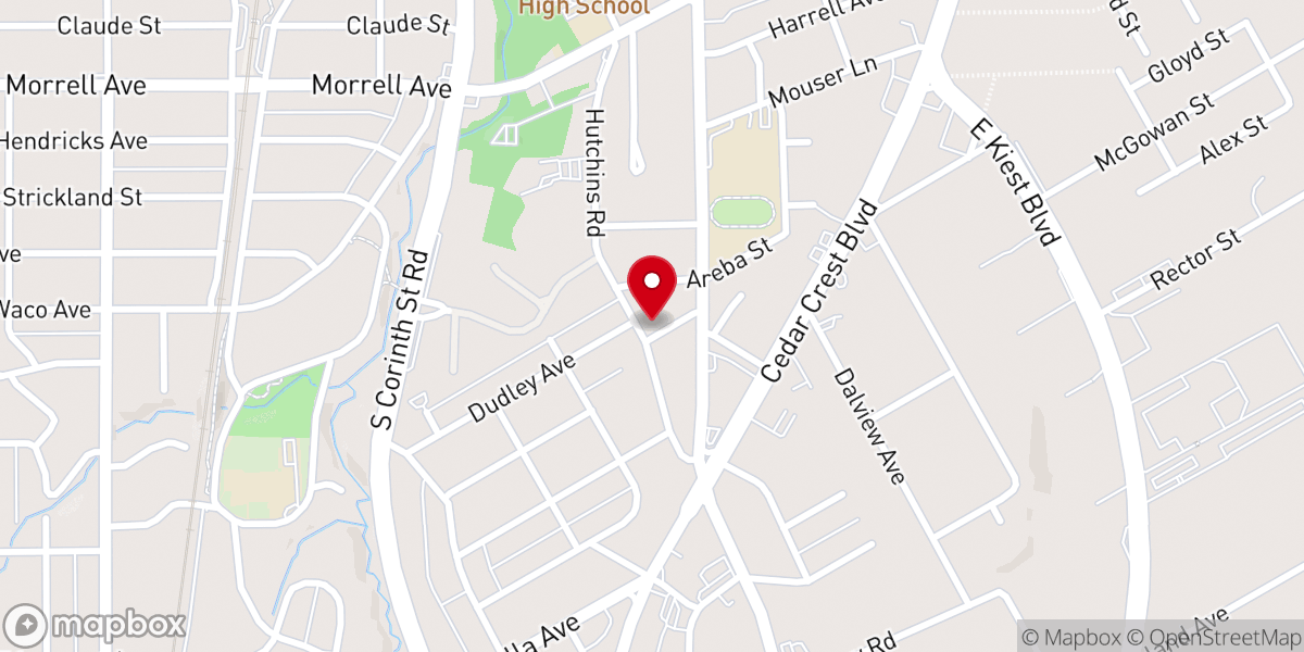 Map showing location of Egypt Chapel Baptist Church