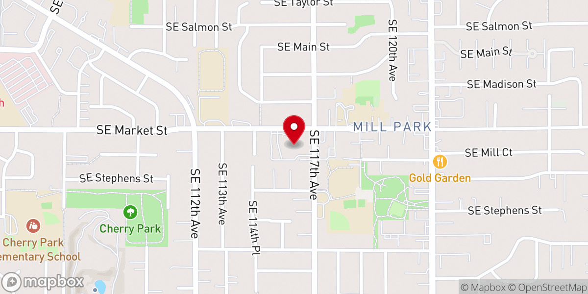 Map showing location of Gethsemane Lutheran Church