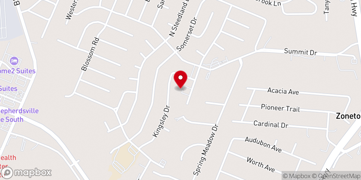 Map showing location of River City Hope Church