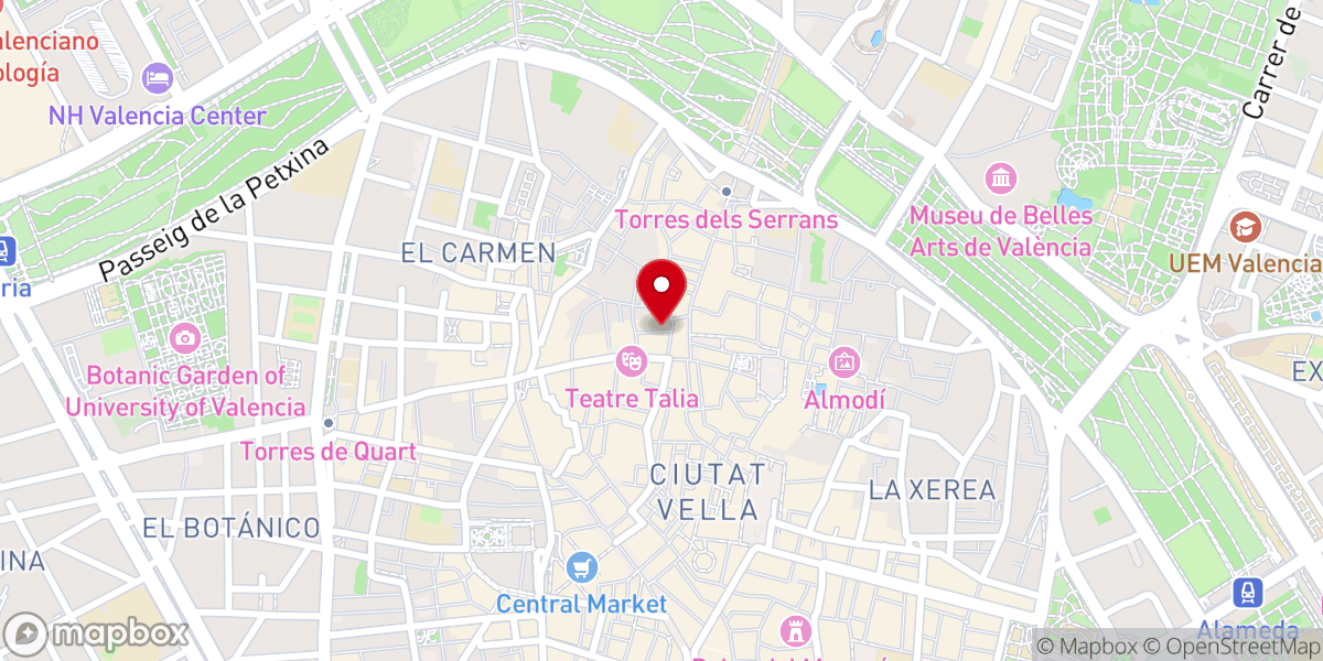 Map showing location of L'Ermità Café lenguage exchange