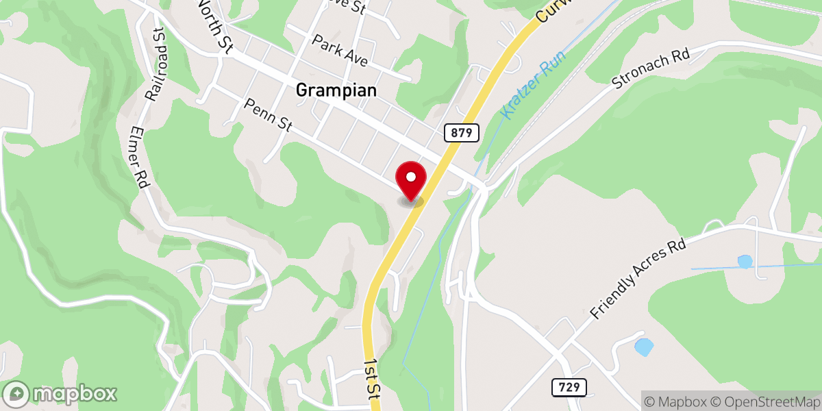 Map showing location of West Branch Meeting Religious