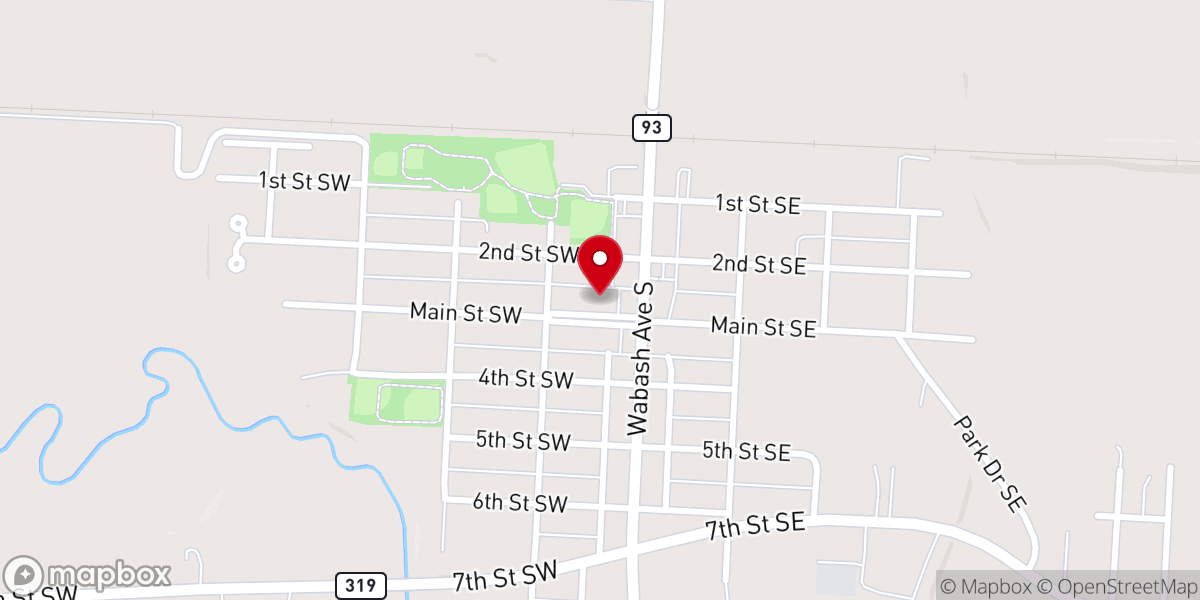 Map showing location of Brewster Friends Church