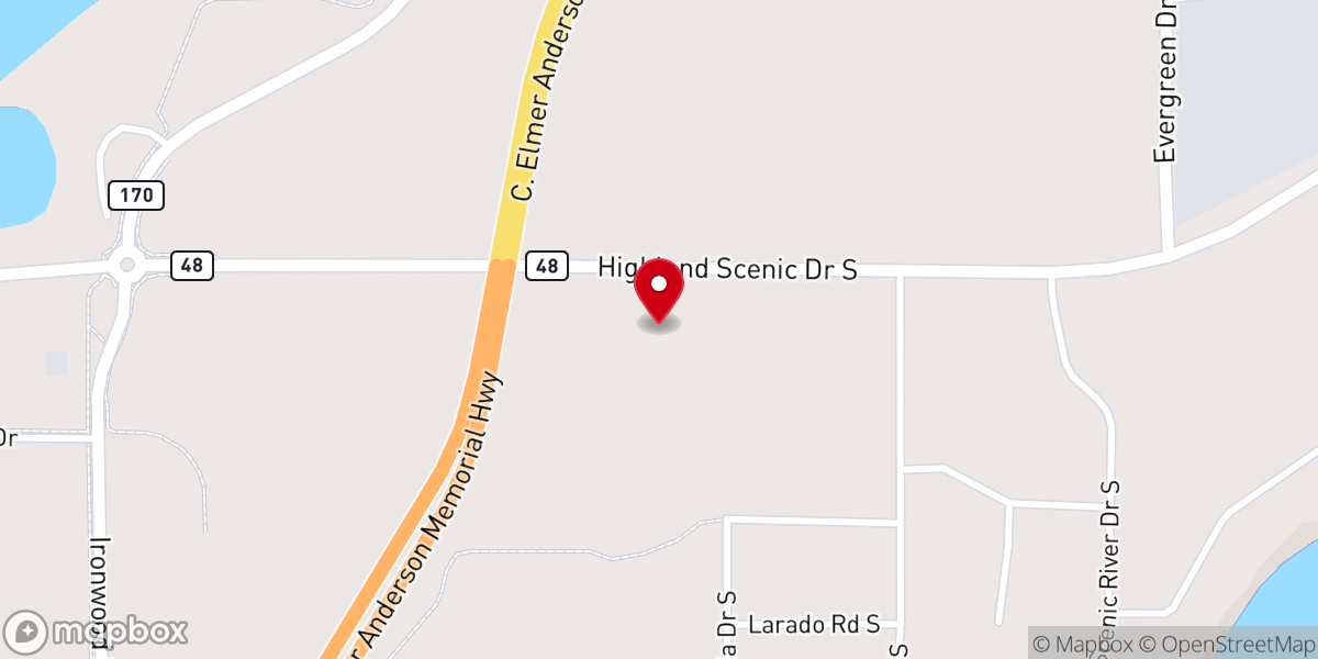 Map showing location of Lake Area Church of Christ (Instrumental Non-denominational)