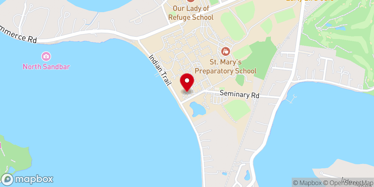 Map showing location of Marian Grotto of Our Lady of Lourdes